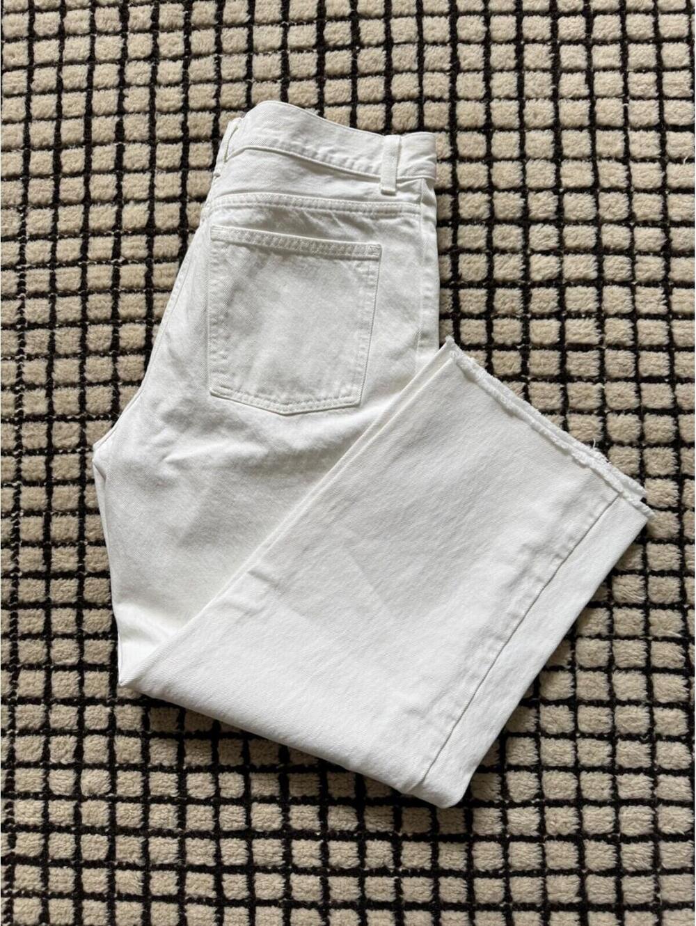 EUC Madewell White Pieced Barrel-Leg Jeans Women's Jeans Size 29